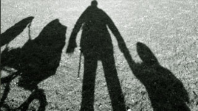 Silhouette of a child being abducted