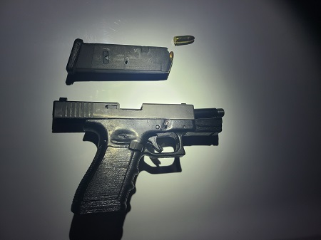 Photo of gun found inside chip bag