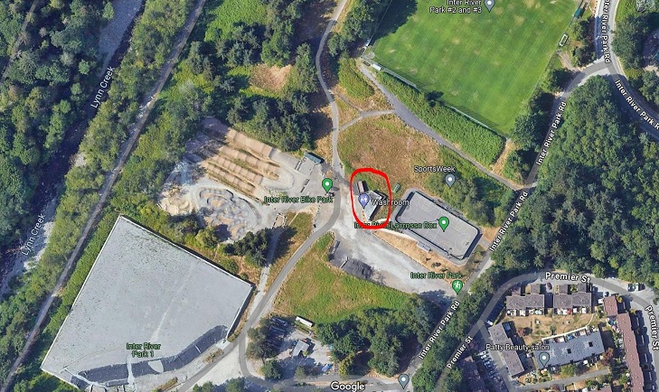 Google Map image of Inter River park in North Vancouver 
