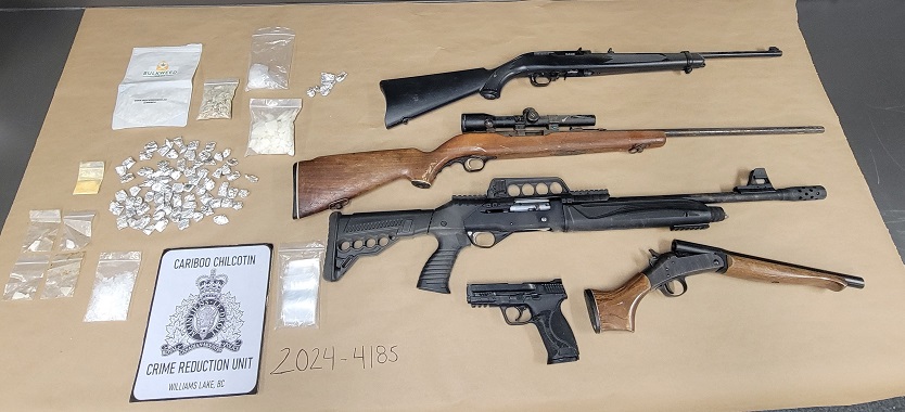 Weapons and suspected illicit drugs