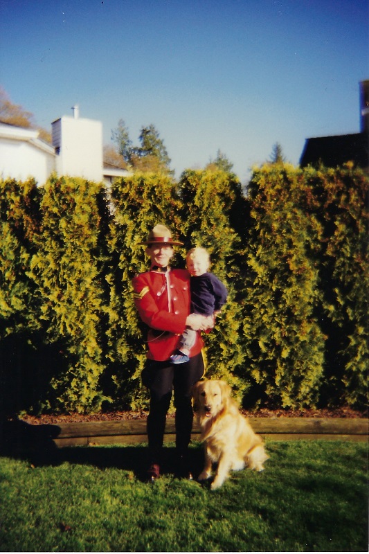 Cst. Andrews (child) and his father in the late 90s