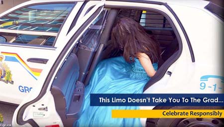 This limo doesn't take you to the grad. Celebrate responsibly