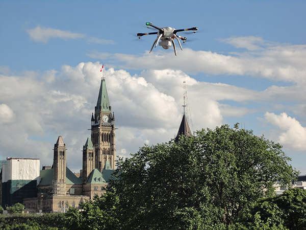 Photo of an RCMP Remotely Piloted Aircraft System or RPAS