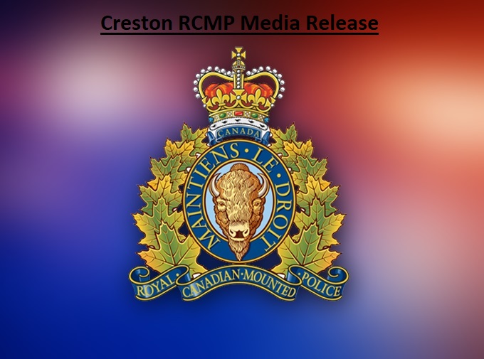 RCMP Crest with Creston RCMP Media Release title