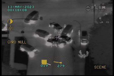 FLIR camera view from LMD Urban Helicopter Air-1